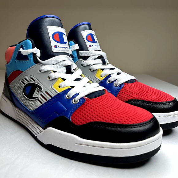 CHAMPION 3 ON 3 HI TOP MEN SNEAKERS BLACK MULTI COLOR NEW SIZE 10.5 - Picture 3 of 7